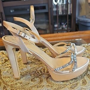 Badgley Mischka Gold and Silver Heels